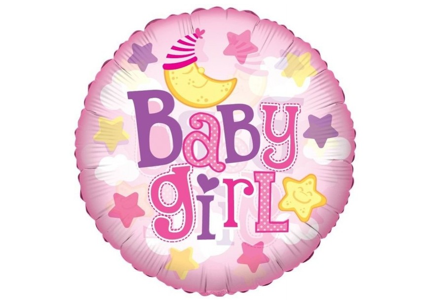 Sempertex-Folie-Betallic-Anagram-Flexmetal-Balloons-Shape-Baby Girl See Thru