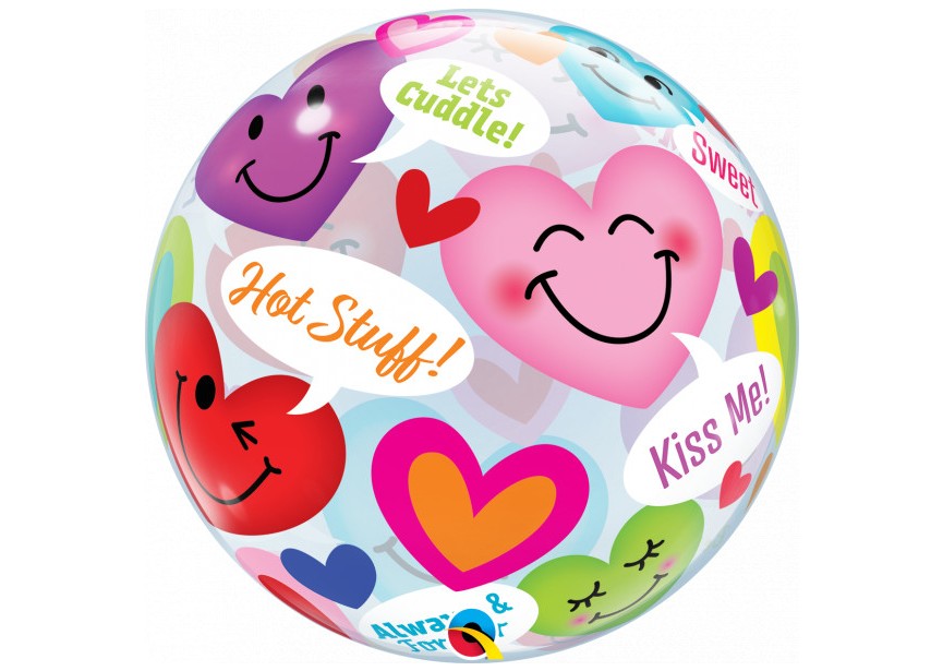 Sempertex-Folie-Betallic-Anagram-Flexmetal-Balloons-Shape-Bubbles-Conversation Smiley Hearts-