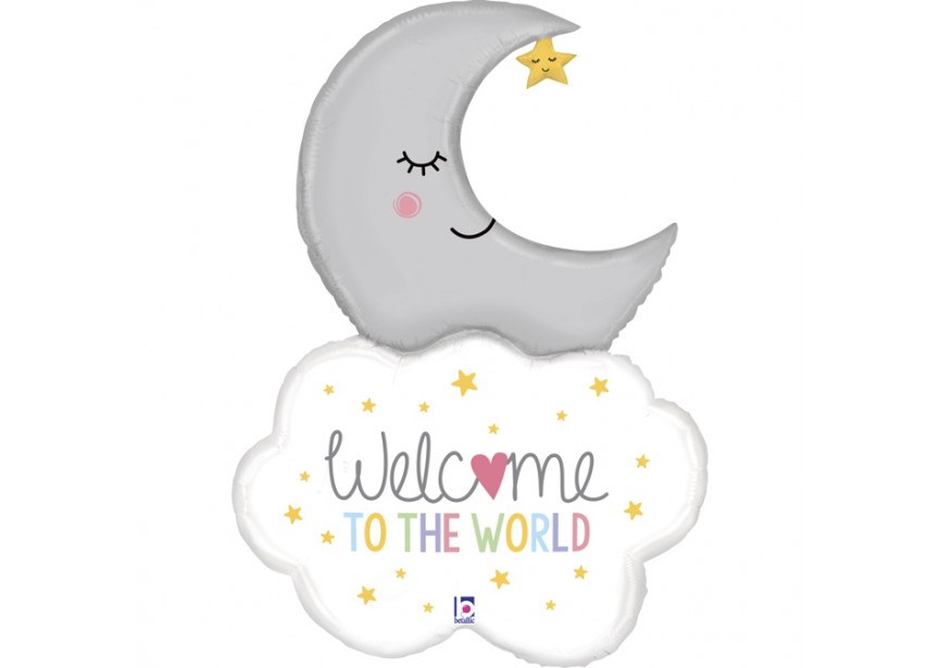 Sempertex-Folie-Betallic-Anagram-Flexmetal-Balloons-Shape-Welcome Baby Moon