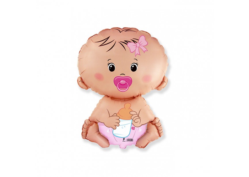 Sempertex-Folie-Betallic-Anagram-Flexmetal-Balloons-Shape-Baby Girl-14 iknch