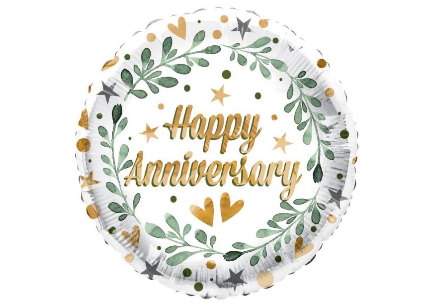 Sempertex-Folie-Betallic-Anagram-Flexmetal-Balloons-Shape- Happy anniversary leaves