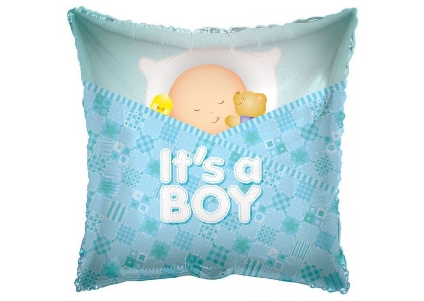 Sempertex-Folie-Betallic-Anagram-Flexmetal-Balloons-Shape-Baby boy - sleeping baby