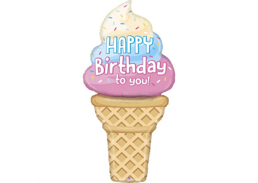 Sempertex-Folie-Betallic-Anagram-Flexmetal-Balloons-Shape-happy Birthday ice cream