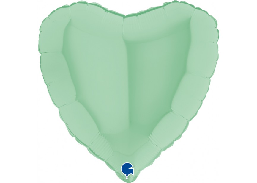 Sempertex-Folie-Betallic-Anagram-Flexmetal-Balloons-Shape-Heart-Matte Green