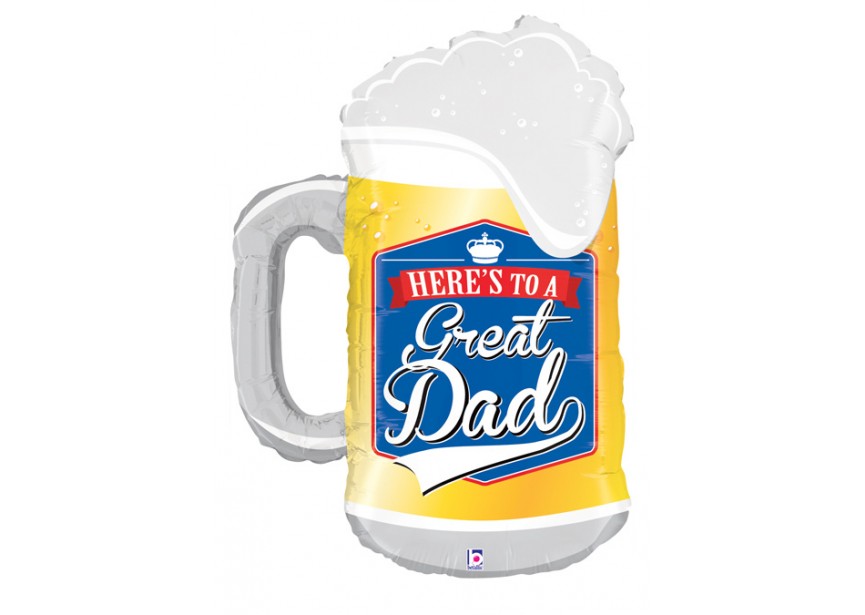 Sempertex-Folie-Betallic-Anagram-Flexmetal-Balloons-Shape-Great dad beer mug