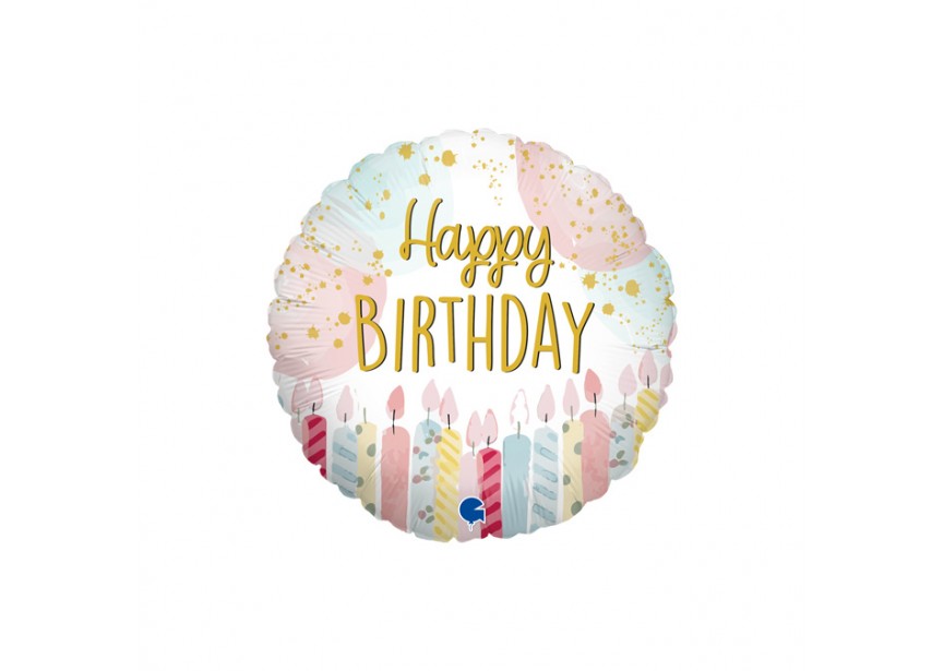 Sempertex-Folie-Betallic-Anagram-Flexmetal-Balloons-Shape-happy Birthday Candles pastel