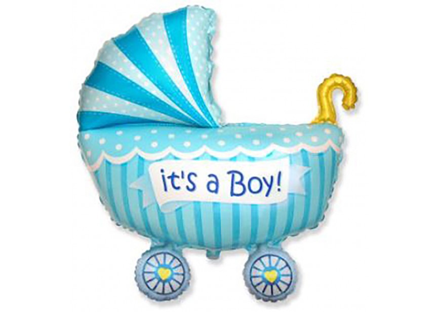 Sempertex-Folie-Betallic-Anagram-Flexmetal-Balloons-Shape-Baby buggy boy