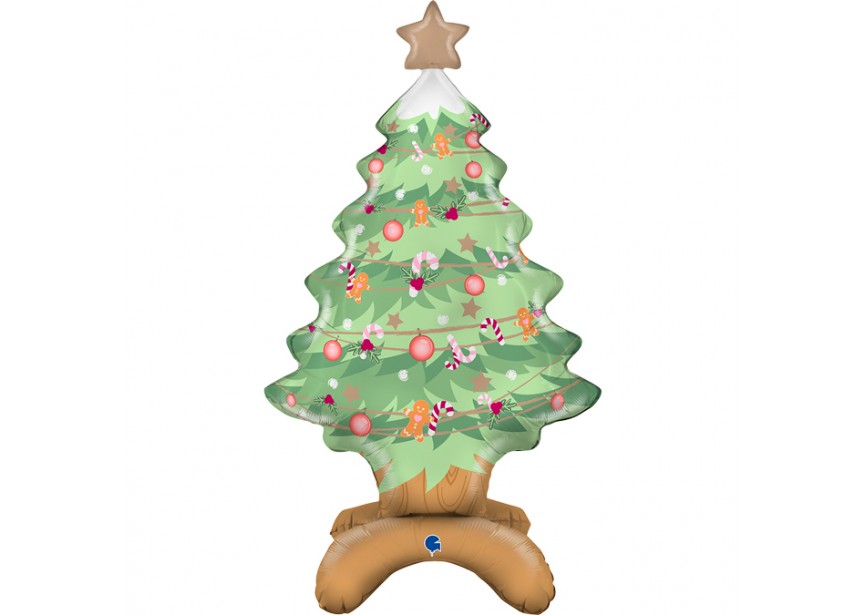 Sempertex-Folie-Betallic-Anagram-Flexmetal-Balloons-Shape-Flexmetal-Shape- stand up christmas tree