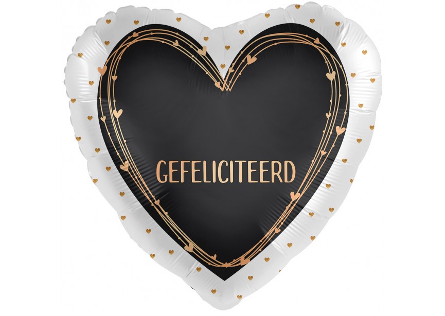 Sempertex-Folie-Betallic-Anagram-Flexmetal-Balloons-Shape- Gefeliciteerd Black