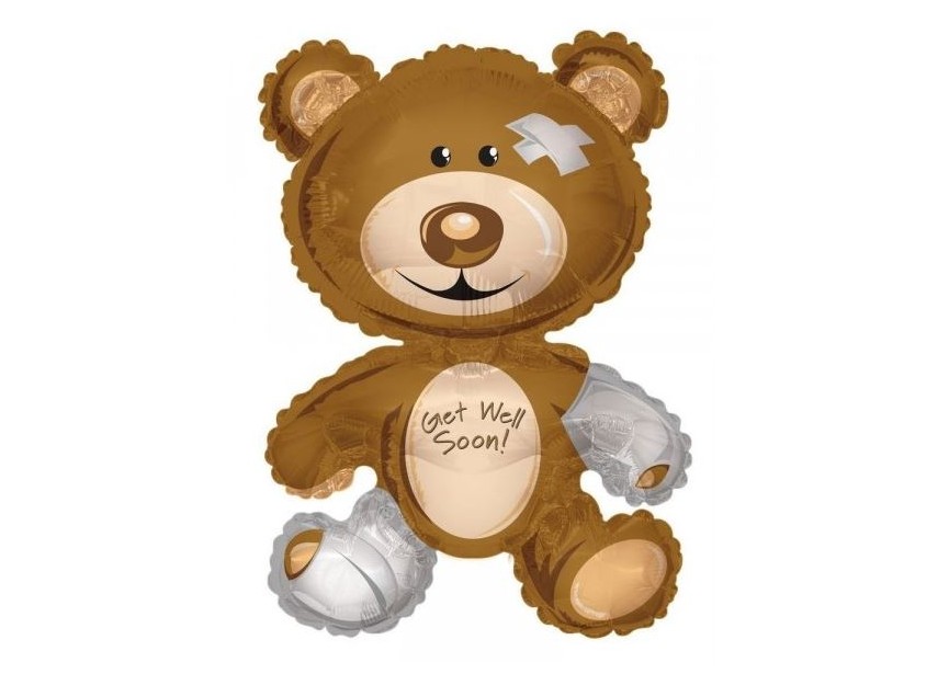 Sempertex-Folie-Betallic-Anagram-Flexmetal-Balloons- get well soon bear