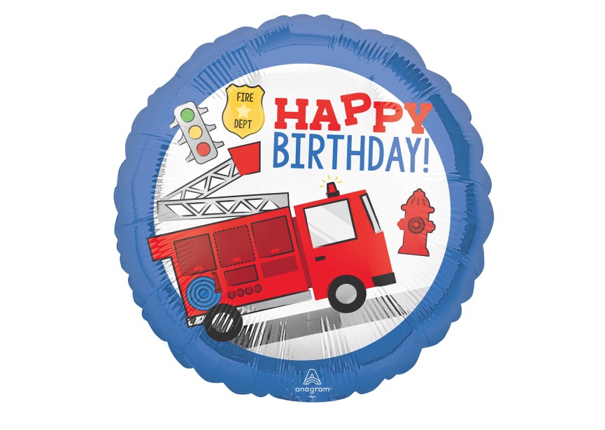 Sempertex-Folie-Betallic-Anagram-Flexmetal-Balloons-Shape-HB Firetruck