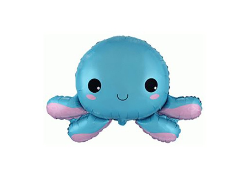 Sempertex-Folie-Betallic-Anagram-Flexmetal-Balloons-Shape- happy octopus