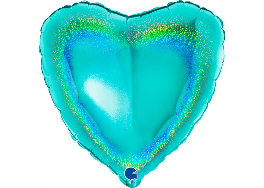 Sempertex-Folie-Betallic-Anagram-Flexmetal-Balloons-Shape-Heart-Glittery Tiffany