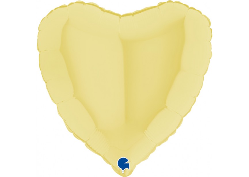 Sempertex-Folie-Betallic-Anagram-Flexmetal-Balloons-Shape-Heart-Matte Yellow