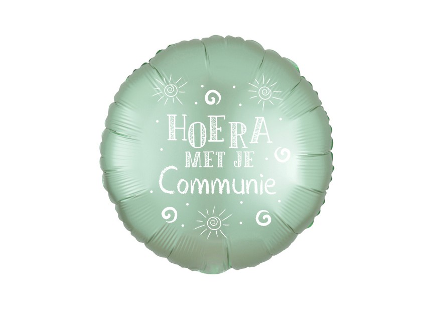 Hoera Communie Satin Luxe Green 39913