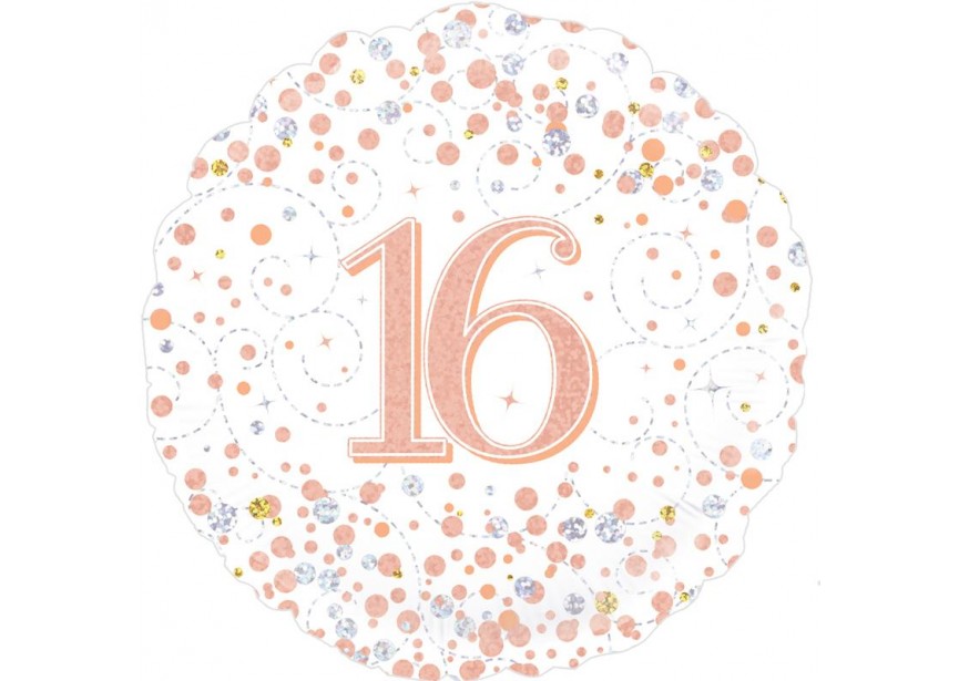 Sempertex-Folie-Betallic-Anagram-Flexmetal-Balloons-Shape-number 16-Rose Gold