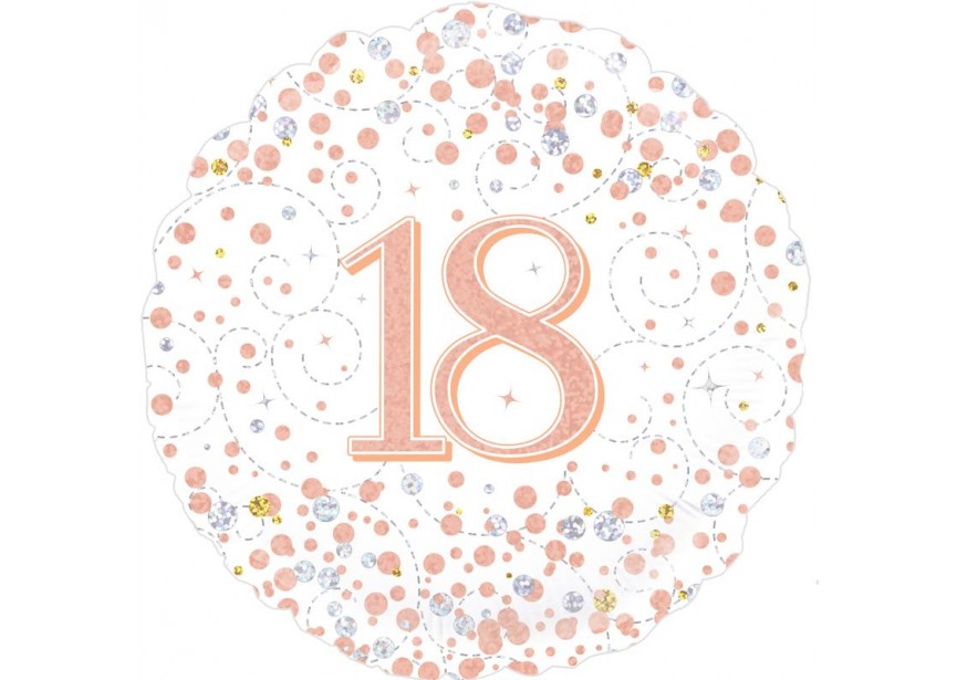 Sempertex-Folie-Betallic-Anagram-Flexmetal-Balloons-Shape-number 18-Rose Gold