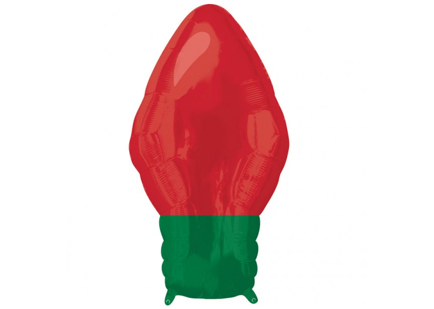 Sempertex-Folie-Betallic-Anagram-Flexmetal-Balloons-Shape-Flexmetal-Shape- christmas light red