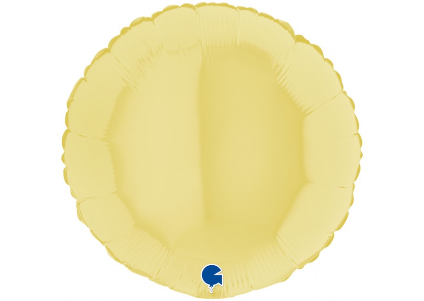 Sempertex-Folie-Betallic-Anagram-Flexmetal-Balloons-Shape-Round-matte Yellow