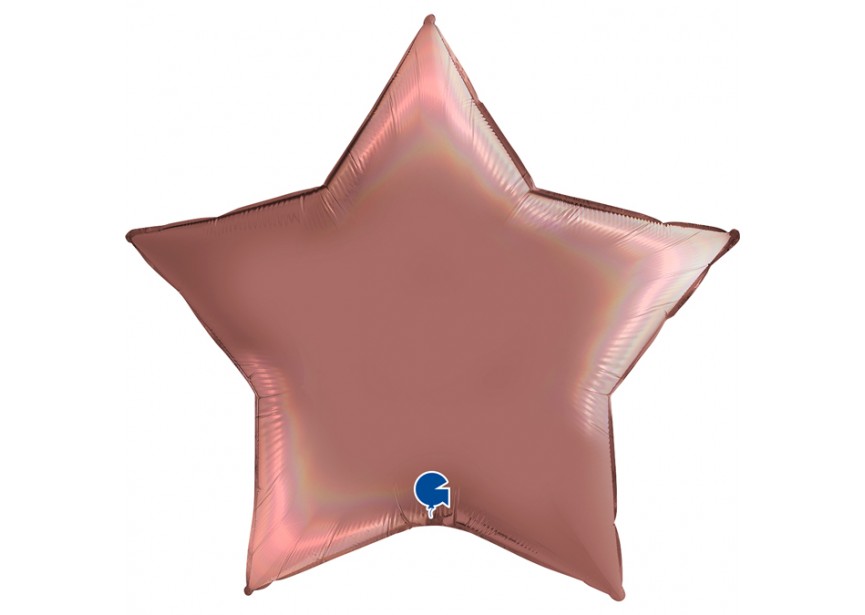 Sempertex-Folie-Betallic-Anagram-Flexmetal-Balloons-Shape- Star-Holographic rose