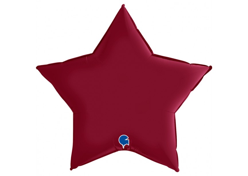 Sempertex-Folie-Betallic-Anagram-Flexmetal-Balloons-Shape-Star-Cherry red