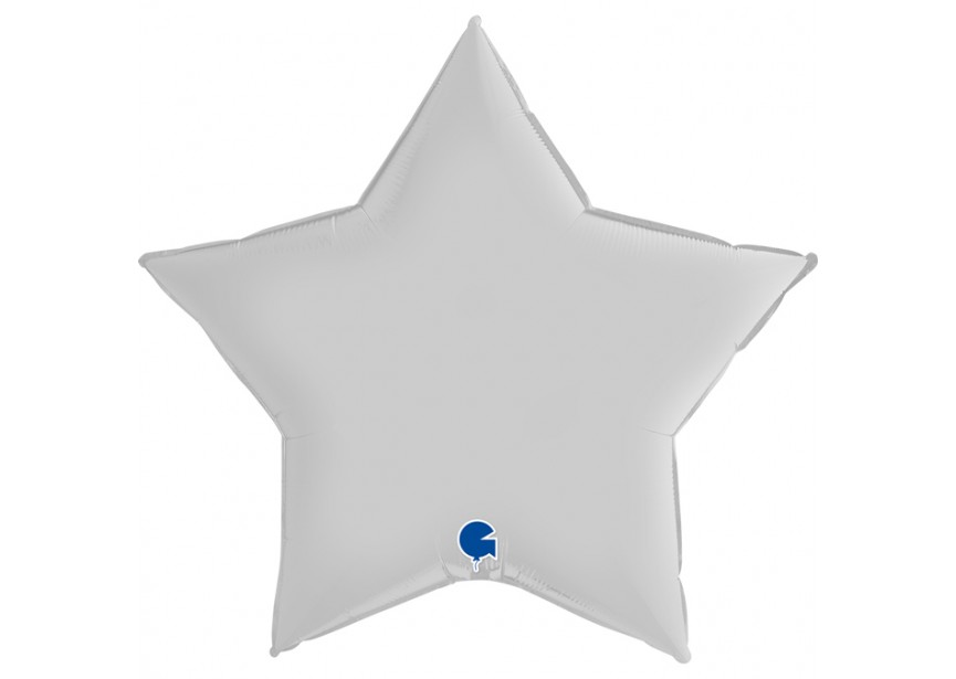 Sempertex-Folie-Betallic-Anagram-Flexmetal-Balloons-Shape-Star-Satin White