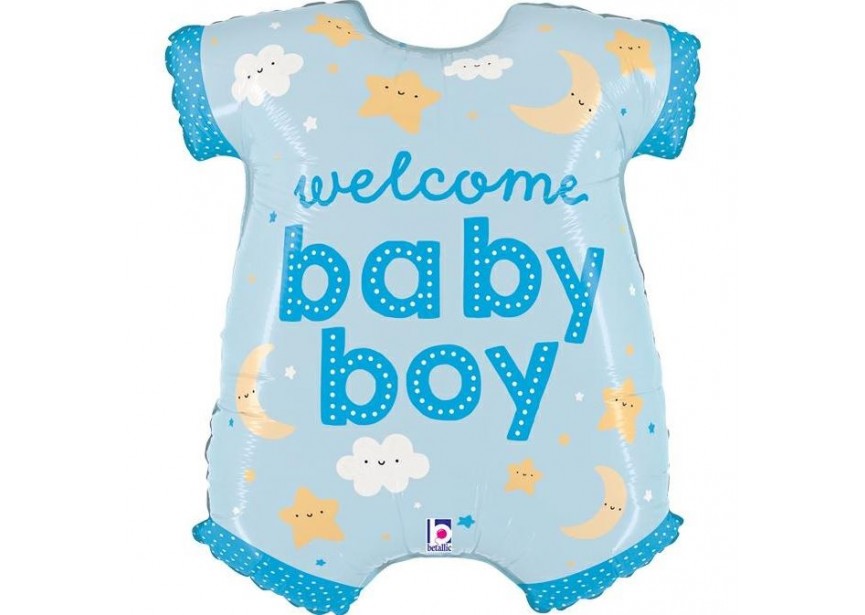 Sempertex-Folie-Betallic-Anagram-Flexmetal-Balloons-Shape-Boy Onesie