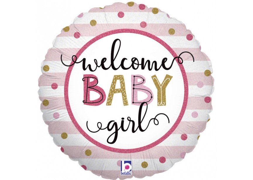 Sempertex-Folie-Betallic-Anagram-Flexmetal-Balloons-Shape-Baby - Baby Girl stripes