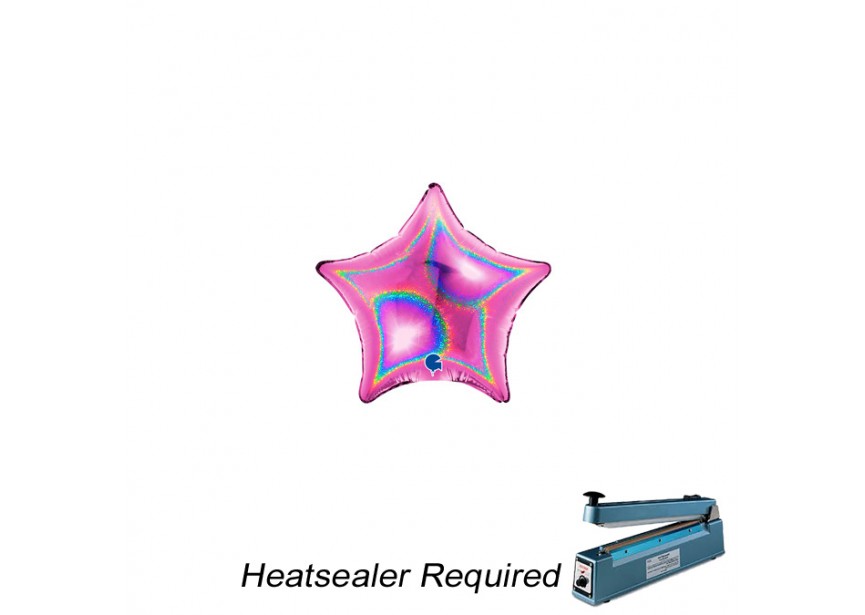 Sempertex-Folie-Betallic-Anagram-Flexmetal-Balloons-Shape-Star-Holographic Fuchsia-4