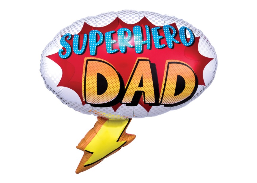 Sempertex-Folie-Betallic-Anagram-Flexmetal-Balloons-Shape-Happy Fathersday superhero