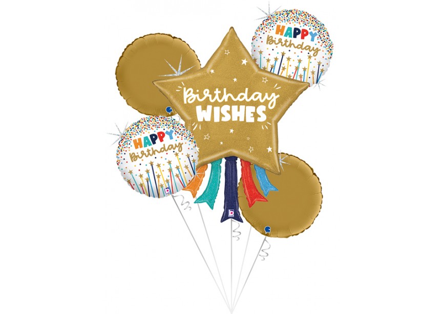 Sempertex-Folie-Betallic-Grabo-Flexmetal-Balloons-Shape-Set-Birthday-Wishes-Star