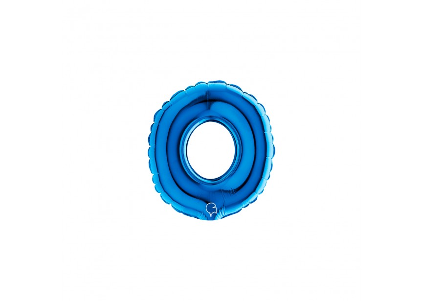 Sempertex-Folie-Betallic-Anagram-Flexmetal-Balloons-Shape-Blue-Number 0