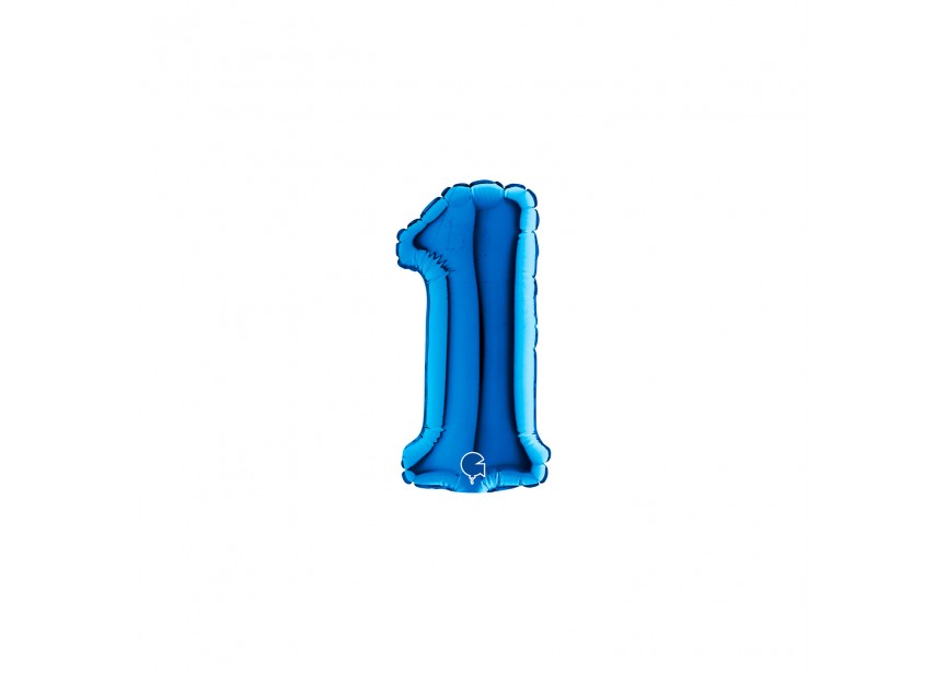 Sempertex-Folie-Betallic-Anagram-Flexmetal-Balloons-Shape-Blue-Number 1