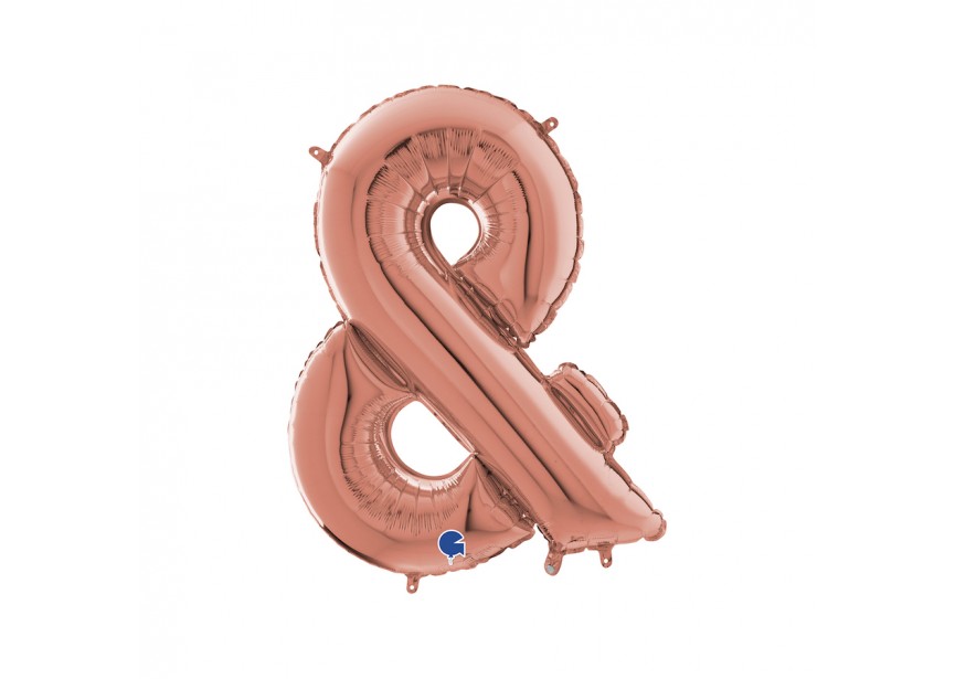 Sempertex-Folie-Grabo-Anagram-Flexmetal-Balloons-Shape-Rose Gold-Ampersand