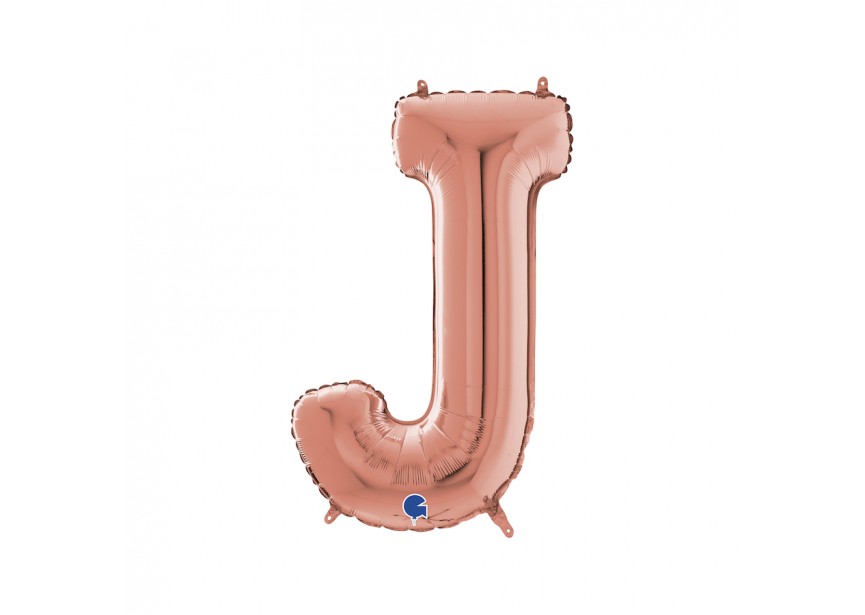 Sempertex-Folie-Grabo-Anagram-Flexmetal-Balloons-Shape-Rose Gold-Letter J