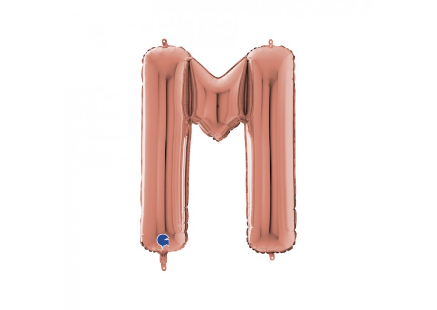 Sempertex-Folie-Grabo-Anagram-Flexmetal-Balloons-Shape-Rose Gold-Letter M