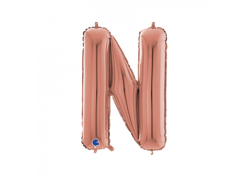 Sempertex-Folie-Grabo-Anagram-Flexmetal-Balloons-Shape-Rose Gold-Letter N