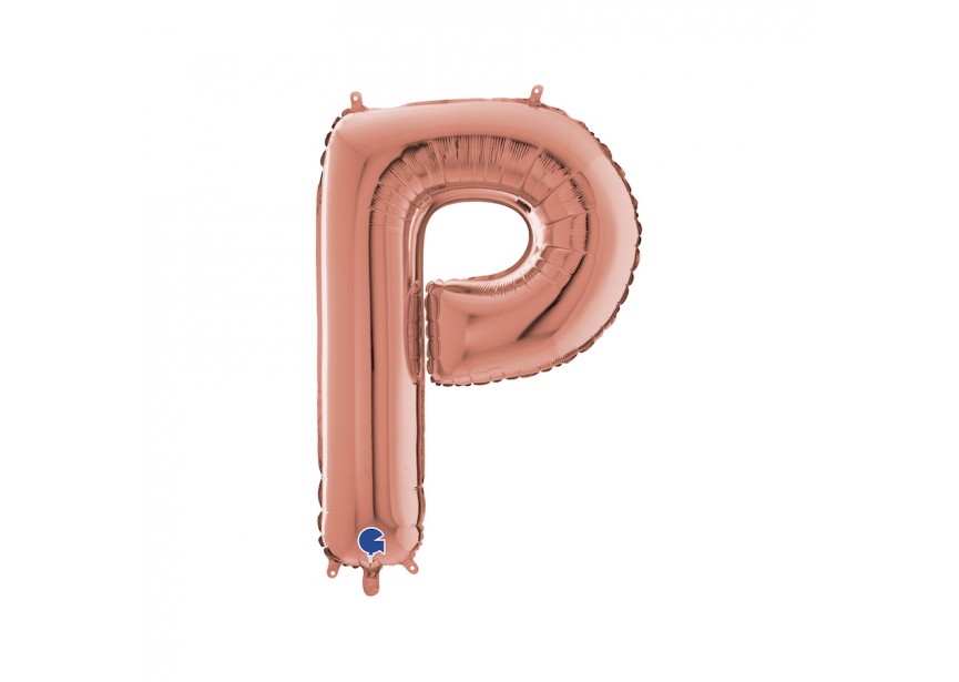 Sempertex-Folie-Grabo-Anagram-Flexmetal-Balloons-Shape-Rose Gold-Letter P