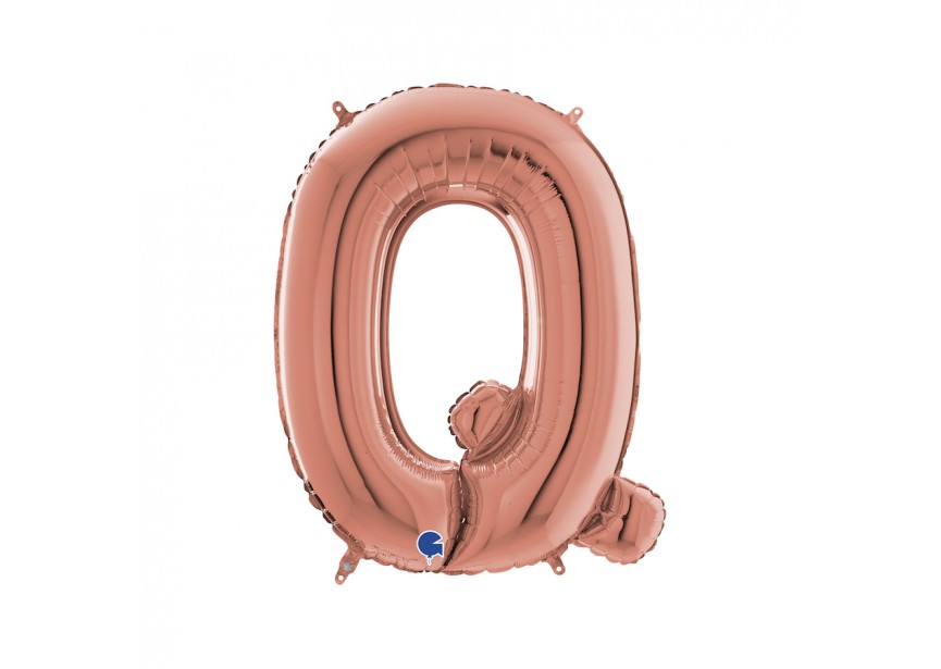 Sempertex-Folie-Grabo-Anagram-Flexmetal-Balloons-Shape-Rose Gold-Letter Q