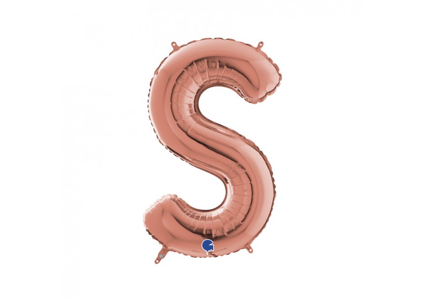 Sempertex-Folie-Grabo-Anagram-Flexmetal-Balloons-Shape-Rose Gold-Letter S