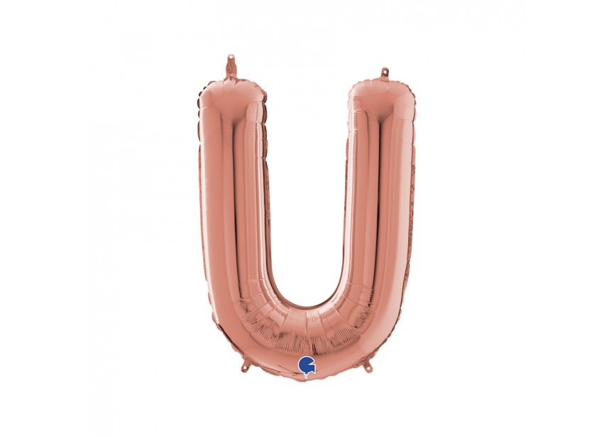 Sempertex-Folie-Grabo-Anagram-Flexmetal-Balloons-Shape-Rose Gold-Letter U