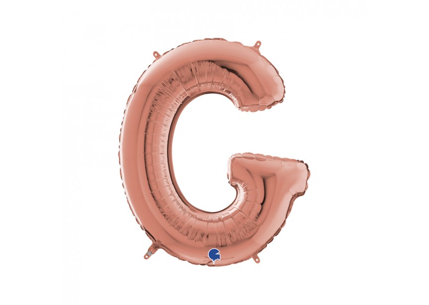 Sempertex-Folie-Grabo-Anagram-Flexmetal-Balloons-Shape-Rose Gold-Letter G