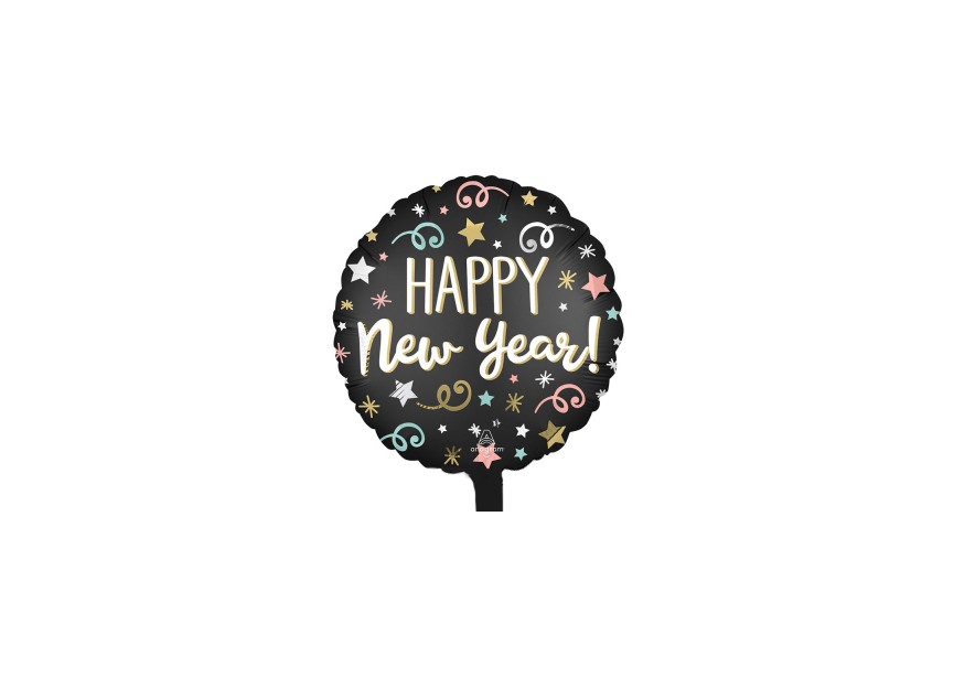 Sempertex-Folie-Betallic-Anagram-Flexmetal-Balloons-Shape-Flexmetal-Shape-Happy New Year-Confetti