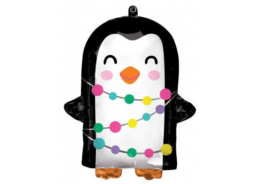 Sempertex-Folie-Betallic-Anagram-Flexmetal-Balloons-Shape-Flexmetal-Shape-Christmas Penguin