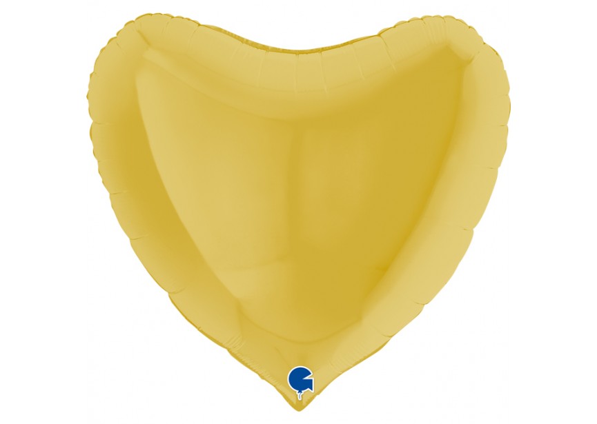 Sempertex-Folie-Betallic-Anagram-Flexmetal-Balloons-Shape-Heart-Pastel Yellow