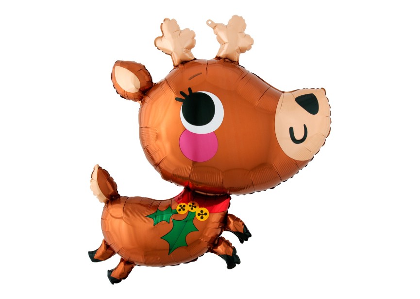 Sempertex-Folie-Betallic-Anagram-Flexmetal-Balloons-Shape-Adorable Reindeer