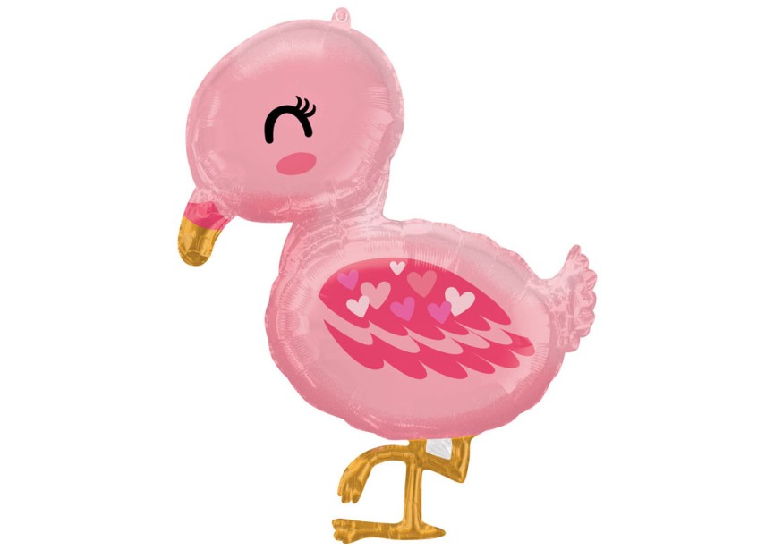 Sempertex-Folie-Betallic-Anagram-Flexmetal-Balloons-Shape-Flamingo Baby