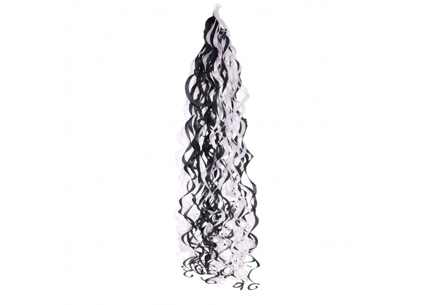 Balloon Tail Tassel - Black White