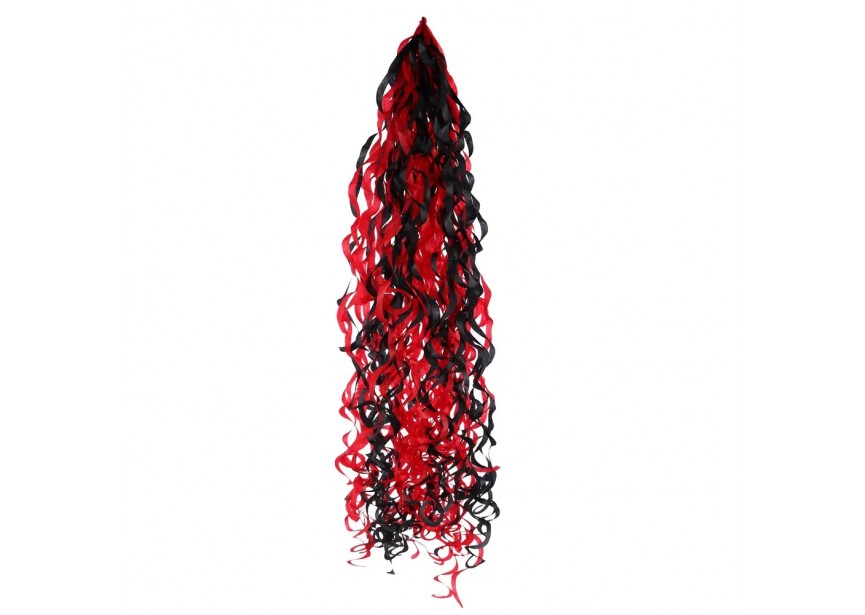 Balloon Tail Tassel - Red Black