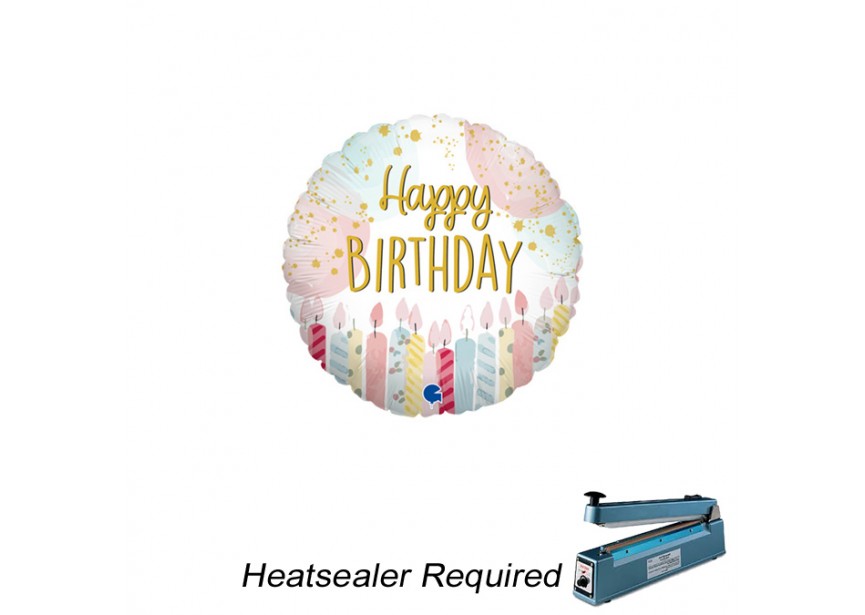 Sempertex-Folie-Betallic-Anagram-Flexmetal-Balloons-Shape-happy Birthday Candles pastel